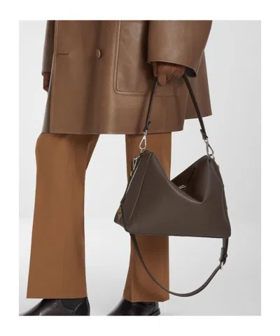 Fendi Large Shoulder Bag With Adjustable Strap In Brown