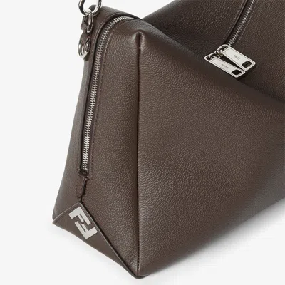 Fendi Large Shoulder Bag With Adjustable Strap In Brown