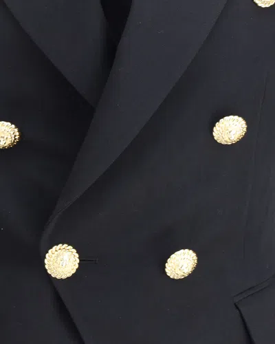 Balmain Classic Double-breasted Blazer In Black