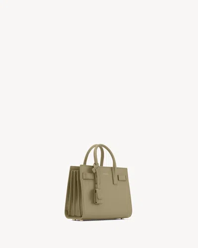 Saint Laurent Sac De Jour Nano Leather Top Handle Bag In Green