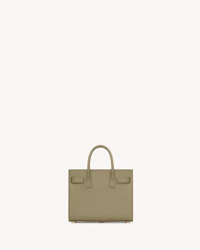 Saint Laurent Sac De Jour Nano Leather Top Handle Bag In Green