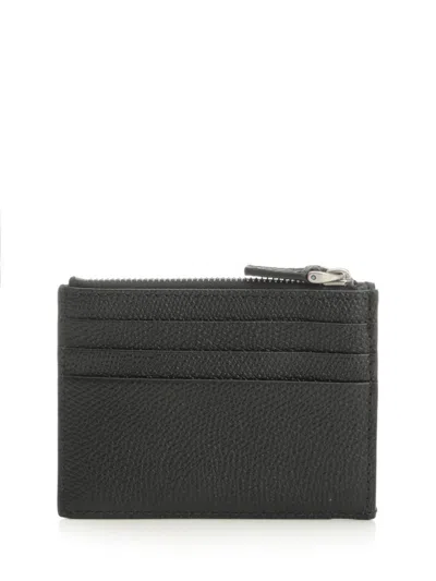 Valentino Garavani Vlogo Signature Card Holder In Black