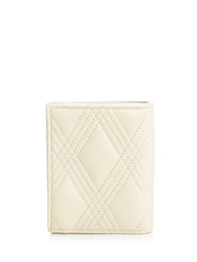 Valentino Quilted 67 Leather Wallet In Neutral