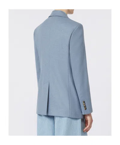 Max Mara Single Breasted Blazer In Blue