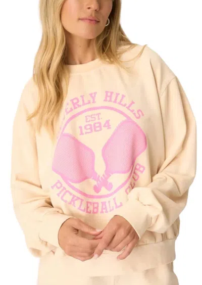 Project Social T Pickleball Sweatshirt In Chalk In White