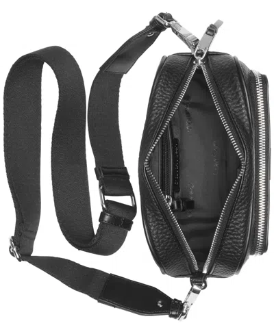 Calvin Klein Zulle Top Zipper Camera Bag With Signature Hang Off In Black