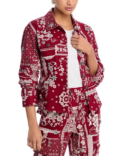 Cinq À Sept Cinq A Sept Military Twill Scrunched Sleeve Cayenne Jacket In Multi