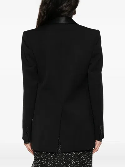 Chloé Satin-lapel Blazer In Black