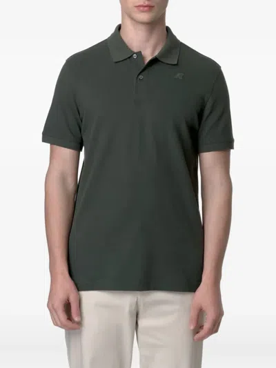K-way Short-sleeved Polo Shirt In Black