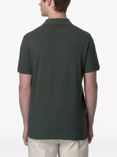 K-way Short-sleeved Polo Shirt In Black
