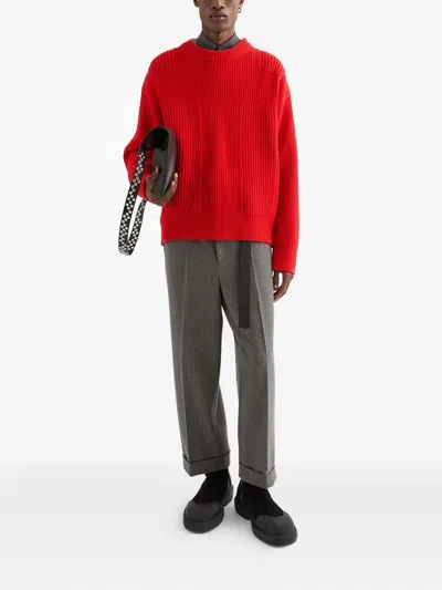 Jil Sander Wool Sweater In Red