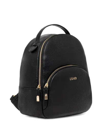 Liu •jo Versatile Backpack Featuring Adjustable Straps In Black