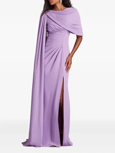 Tadashi Shoji Bos25345l Long Formal Slit Evening Dress In Pink