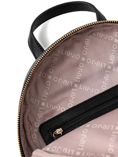 Liu •jo Versatile Backpack Featuring Multiple Pockets In Black