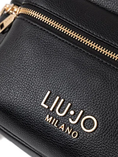 Liu •jo Versatile Backpack Featuring Multiple Pockets In Black