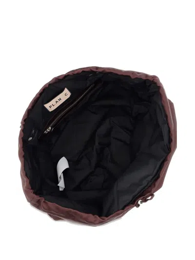 Plan C Drawstring Shoulder Bag In Red