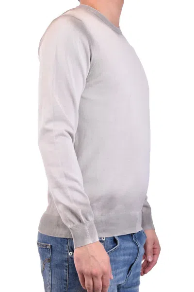Dondup Crew Neck Long Sleeves Ribbed Cuffs In Gray