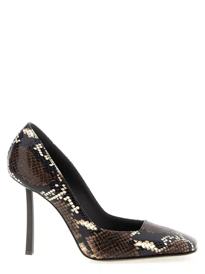 Le Silla 100mm Vittoria Python-print Pumps In Brown