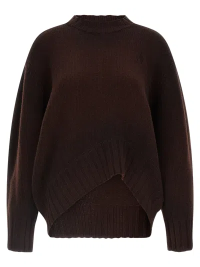 Attico Wool And Cashmere Sweater In Brown