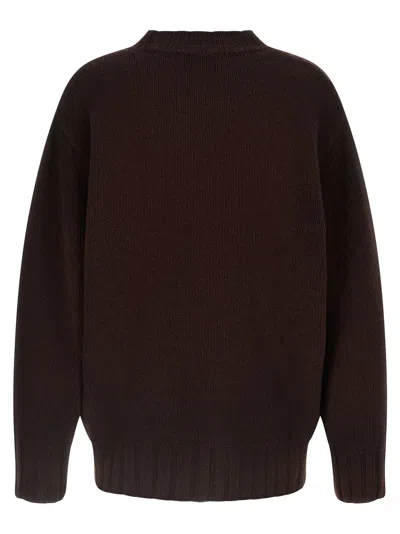 Attico Wool And Cashmere Sweater In Brown