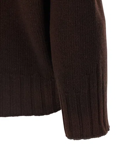Attico Wool And Cashmere Sweater In Brown