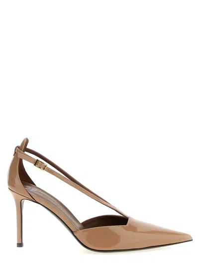 Giuseppe Zanotti Leather Heeled Sandals In Neutral