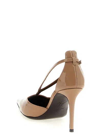 Giuseppe Zanotti Leather Heeled Sandals In Neutral