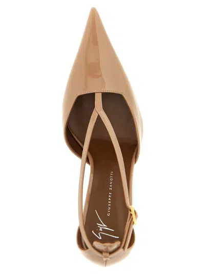 Giuseppe Zanotti Leather Heeled Sandals In Neutral