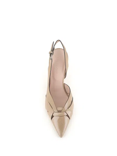 Del Carlo 75mm Slingback Leather Pumps In Neutral