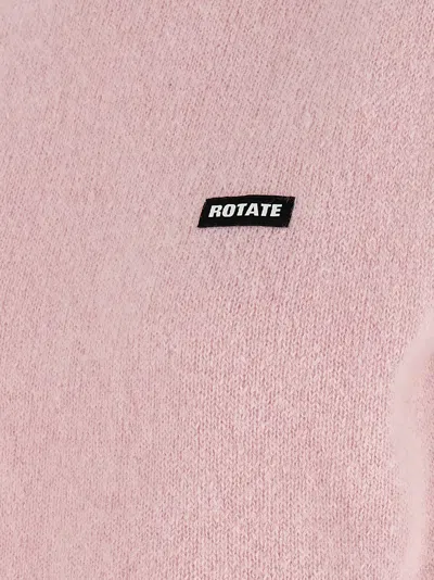 Rotate Birger Christensen Rotate Birgerchristensen Short Vest Shirt With Logo In Pink