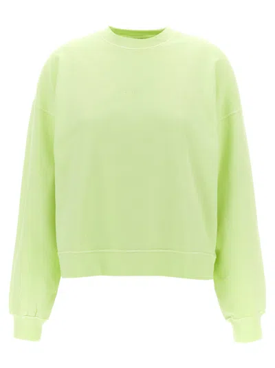 Carhartt Crew Neck Sweatshirt Ribbed Cuffs In Green