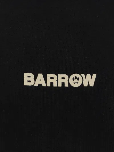 Barrow Kangaroo Pocket Cotton Sweatshirt In Black