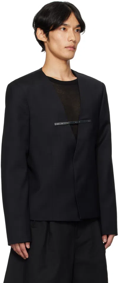 Heliot Emil Black Spectra Blazer In Black