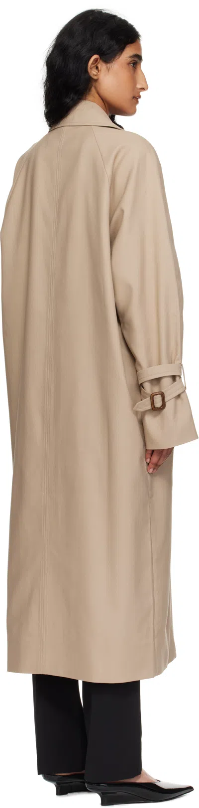 Totême Toteme Double-breasted Trench Coat In Neutral