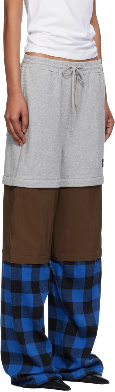 Pushbutton Multicolor Three Way Detachable Lounge Pants In Multi