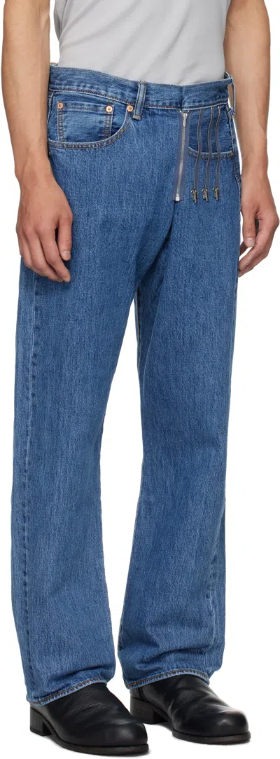 Bless Blue Smlxl Long Vintage Jeans In Blue