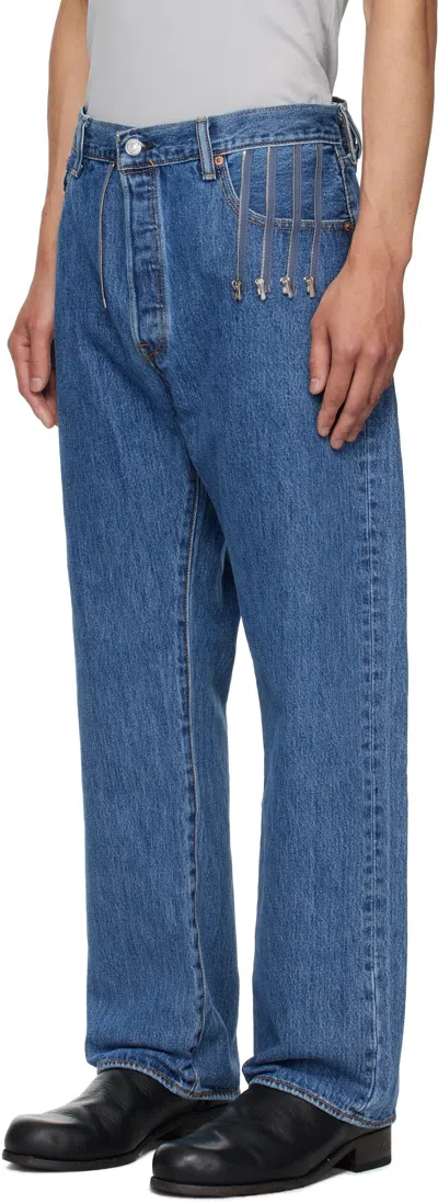 Bless Blue Smlxl Long Vintage Jeans In Blue