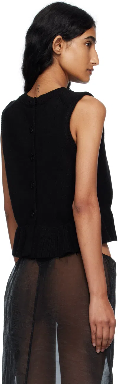 Cecilie Bahnsen Bill Vest Recycled Cashmere In Black