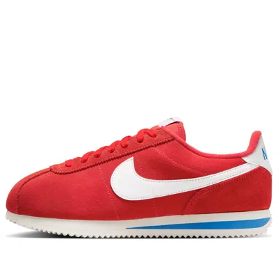Nike Cortez Suede Sneakers In Red