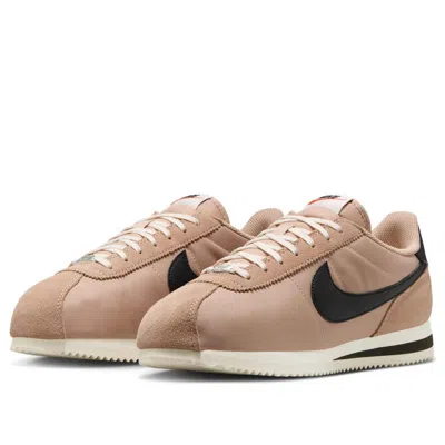 Nike Cortez Leather And Suede-trimmed Shell Sneakers In Neutral