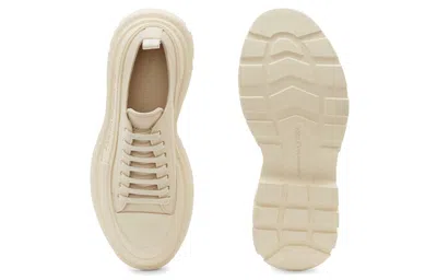 Alexander Mcqueen Tread Slick Low Lace Up 'beige' In Neutral