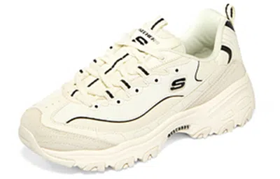 Skechers D'lites 1.0 'creamwhite Black' In White