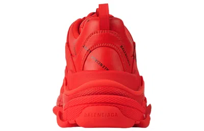 Balenciaga (wmns)  Allover Logo Triple S Sports Shoes Red
