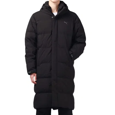 Puma Long Down Jacket 'black Grey'