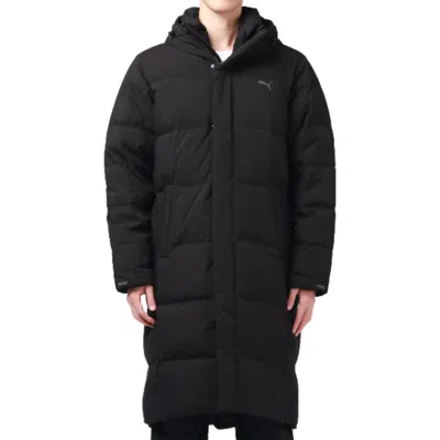 Puma Long Down Jacket 'black Grey'