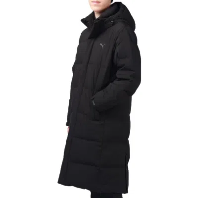 Puma Long Down Jacket 'black Grey'