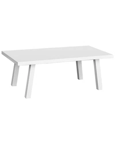 Panama Jack Mykonos Coffee Table With Glass In White