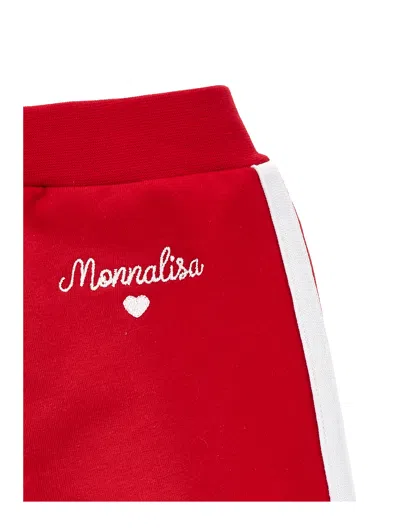 Monnalisa Pants With Side Laces In Red