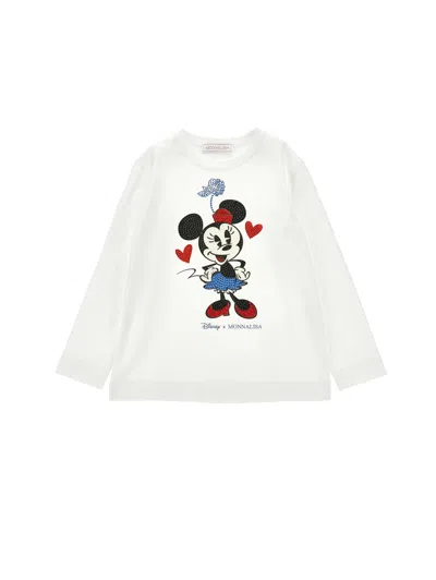 Monnalisa Kids' Minnie T-shirt In White