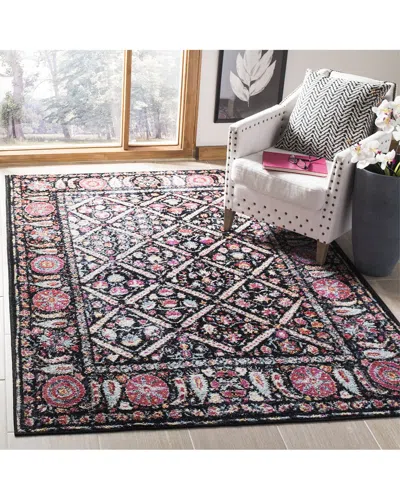 Safavieh Adirondack Saphre Power Loomed Rug Black / Fuchsia In Multi